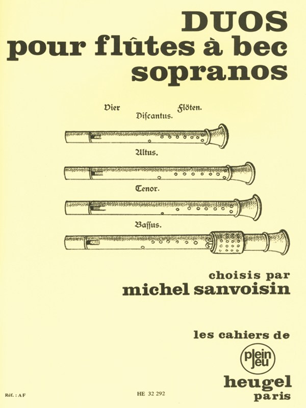 Michel Sanvoisin: Duos pour Flûtes à Bec soprano (Recorders 2)