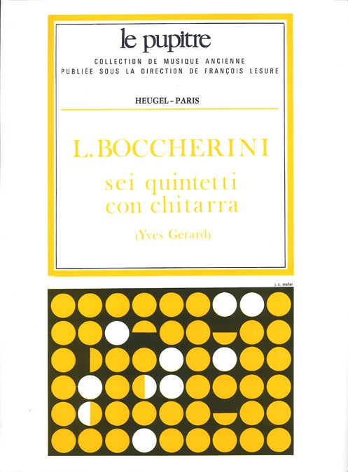 Boccherini: Sei quintetti con chitarra partition (lp29)