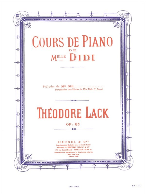 Lack Cours De Piano De Melle Didi Preludes Piano Book
