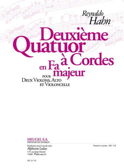 Reynaldo Hahn: Quatuor No.2 in F major (Quartet-Strings)