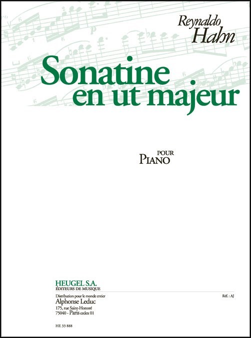 Hahn: Sonatine en ut majeur pour piano