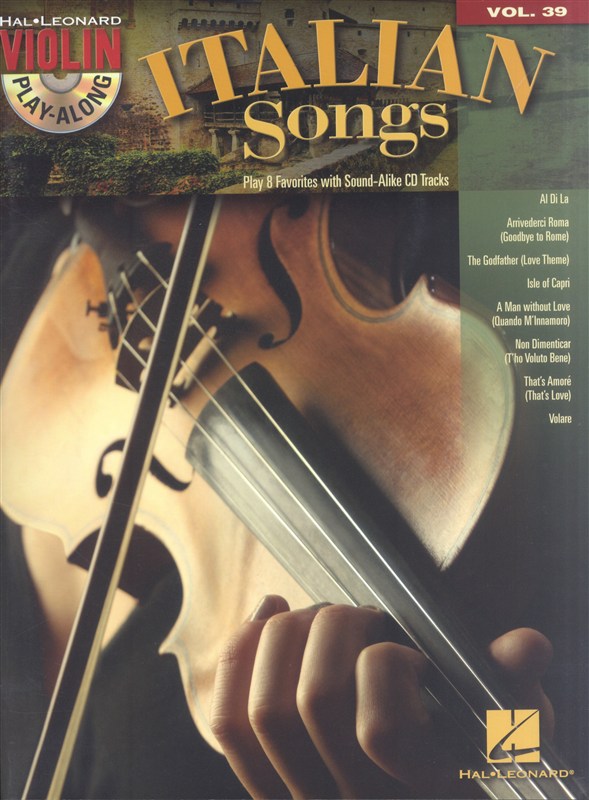 Play-Along Violin: Italian Songs- Vol.39