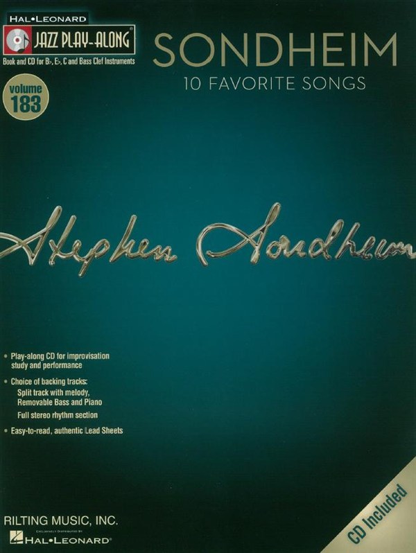 Jazz Play-Along Volume 183: Sondheim - 10 Favorite Songs (Book/CD)
