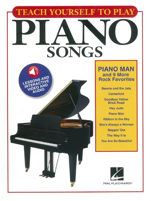 Teach Yourself To Play Piano Songs: Piano Man And 9 More Rock Favorites (Book/Online Media)
