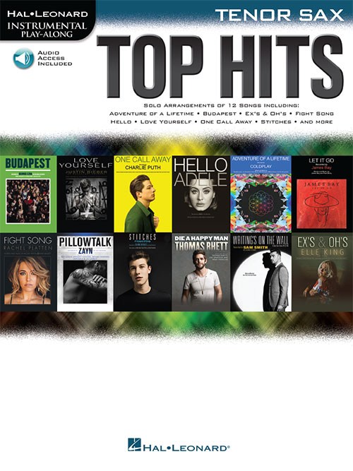 Hal Leonard Instrumental Play-Along: Top Hits - Tenor Saxophone (Book/Online Audio)