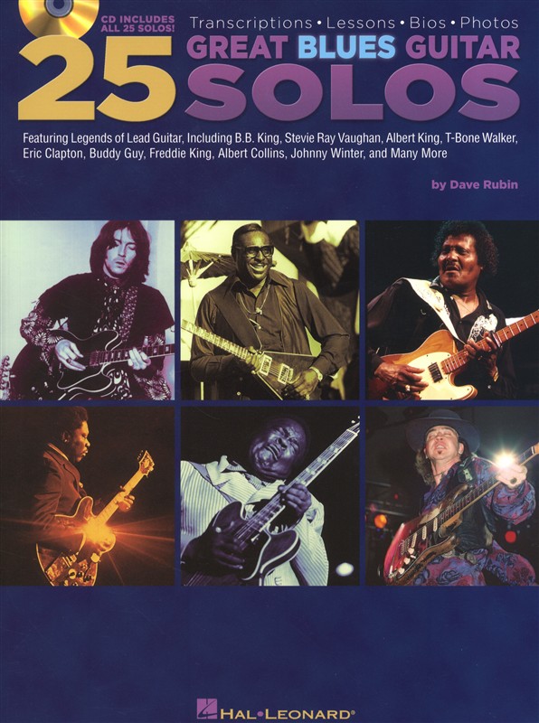 Dave Rubin: 25 Great Blues Guitar Solos - Transcriptions, Lessons, Bios And Photos