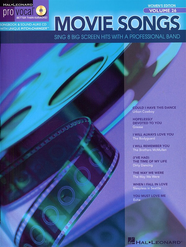 Pro Vocal Volume 26: Movie Songs (Women?s Edition)