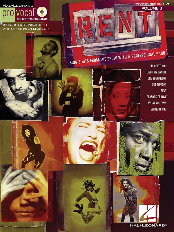 Rent: Pro Vocal Men/Women?s Edition - Volume 3 (Book and CD)