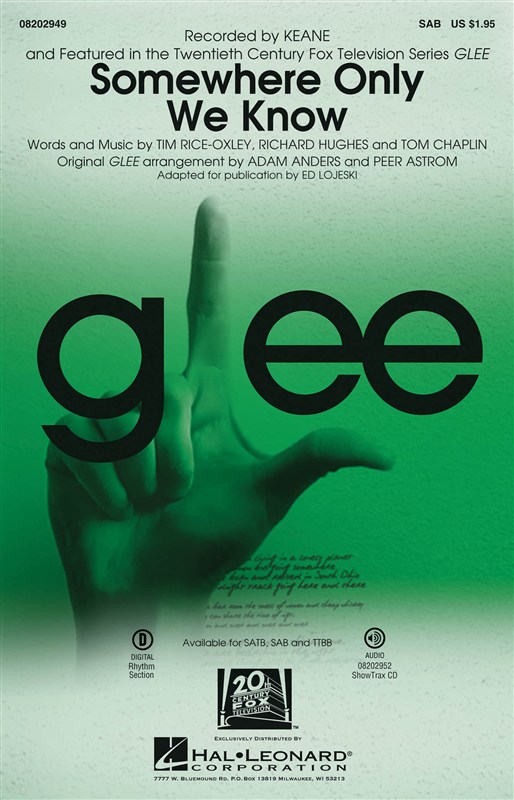 SOMEWHERE ONLY WE KNOW (LOJESKI ED) SAB CHORAL