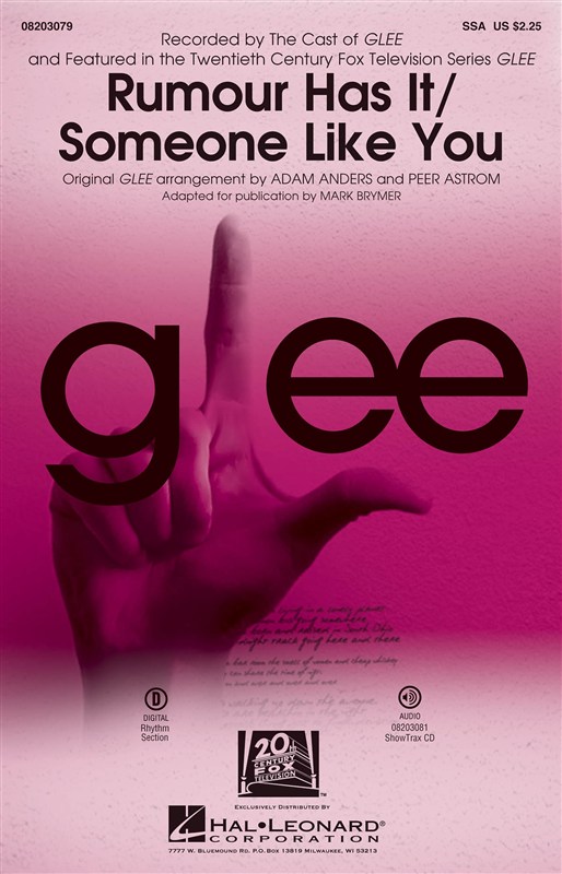 Adele: Rumour Has It/Someone Like You (Choral Mash-up From Glee)