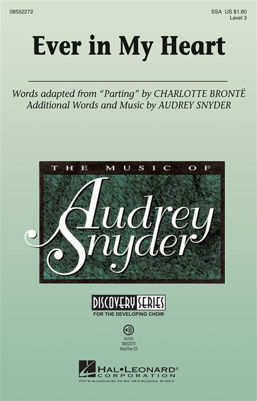 SNYDER AUDREY EVER IN MY HEART SSA CHORAL