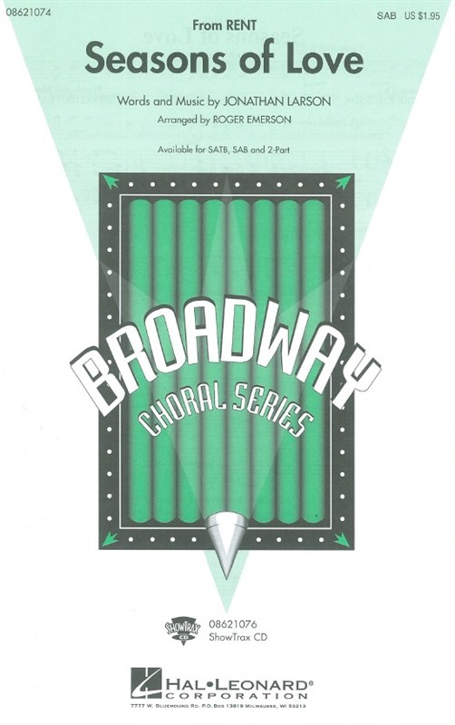 Jonathan Larson: Seasons Of Love (Rent) - arr. Emerson (SAB)