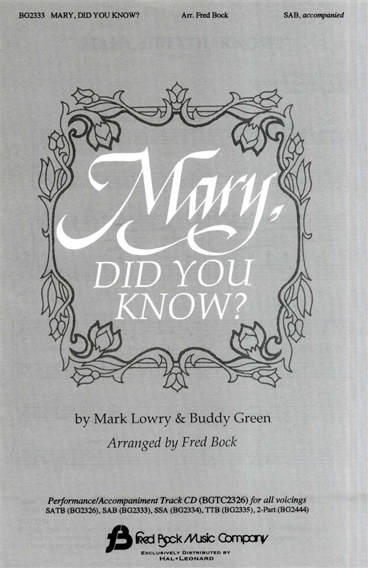 Mark Lowry/Buddy Green: Mary, Did You Know?