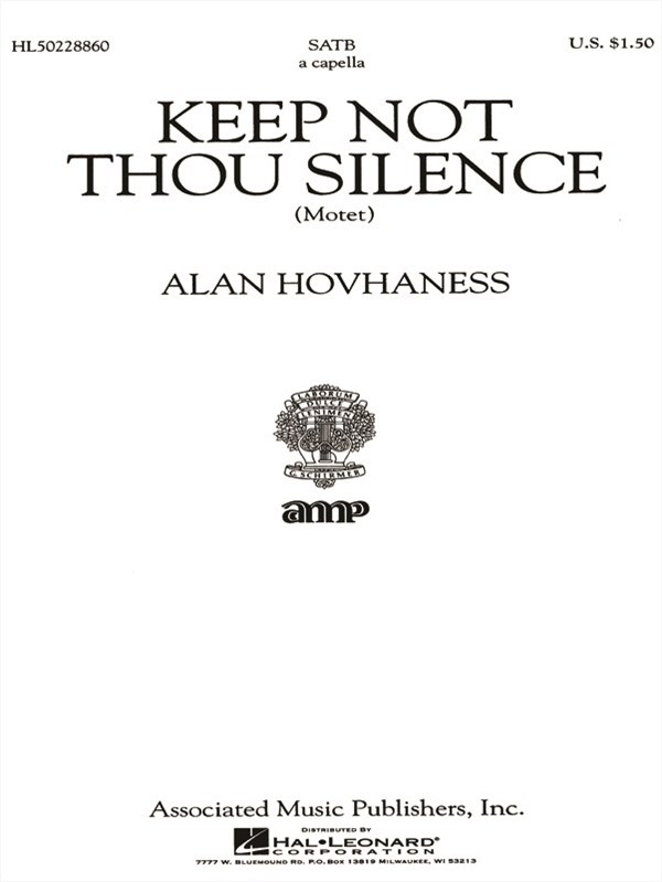 Keep Not Thou Silence Motet A Cappella
