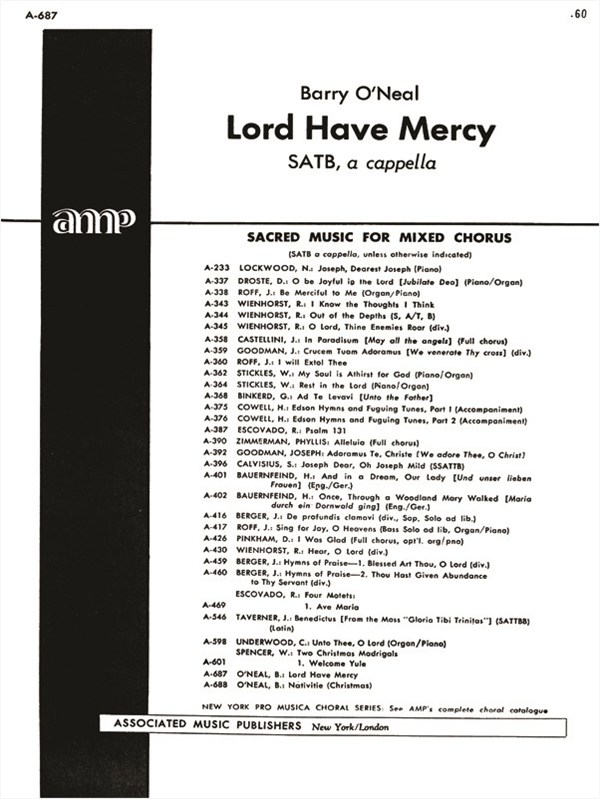 Lord Have Mercy A Cappella