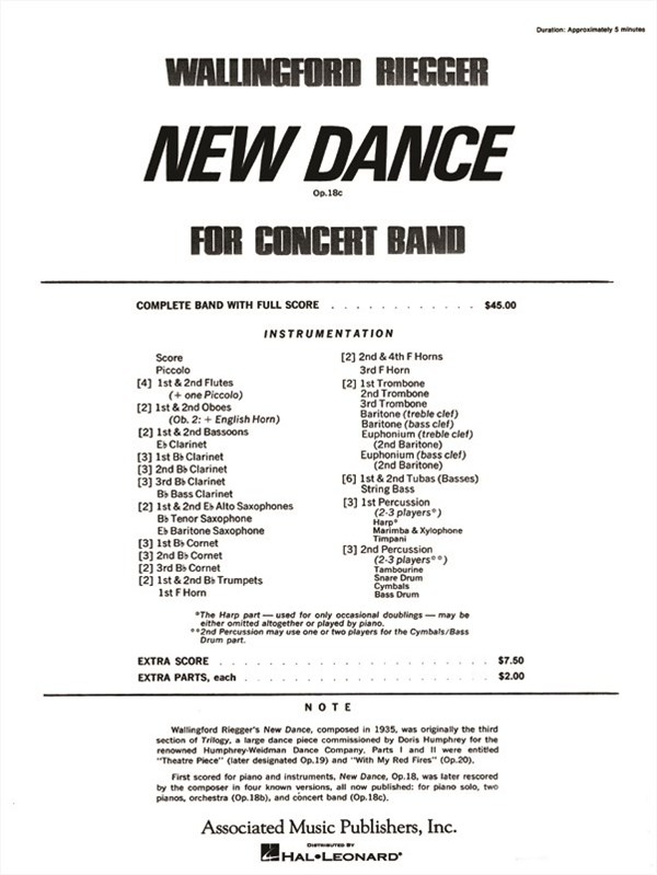 New Dance for Band, Op. 18b (finale)