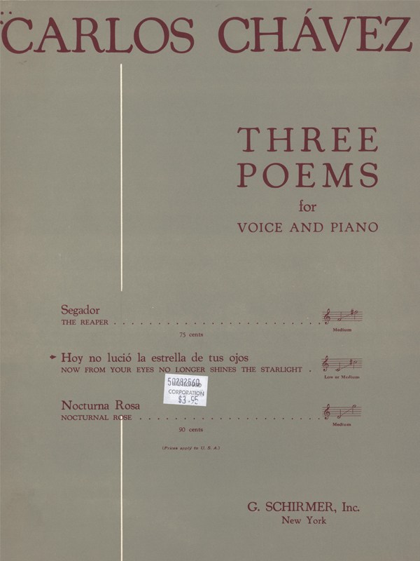 Now From Your Eyes Md Or Lo No Longer Shines/Hoy No Lucio Vo/Pno
