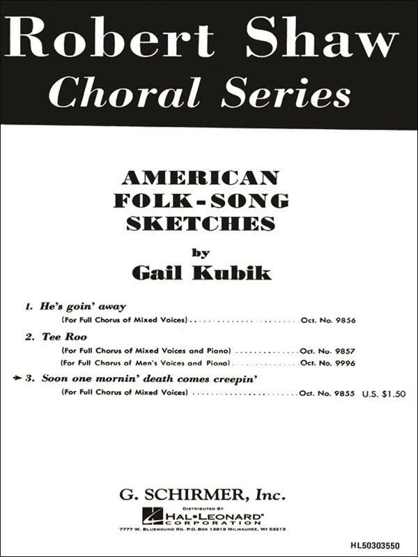 Soon One Mornin' Death Comes Creepin' American Folk Songa Cappella Baritone Solo