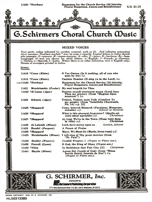 Responses For Church Services