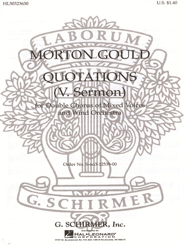 Sermon From Quotations With Orchestra
