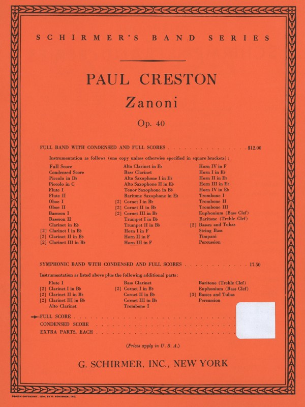 Zanoni Op40 Bd Full Sc