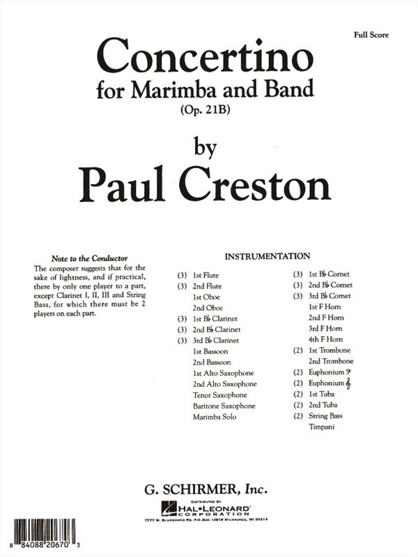 Concertino Marimba Op21b Score