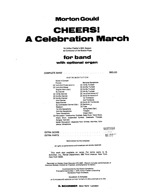 Cheers! A Celebration March