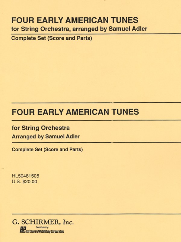 Four Early American Tunes Set String Orchestra Sc & Pts