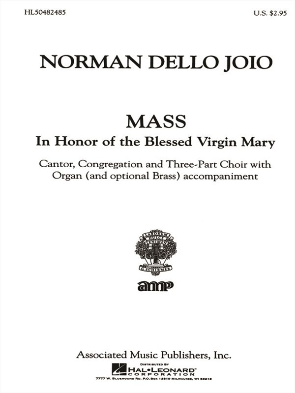 Mass Virgin Mary Congr Pt Mass In Honor Of The Blessed V M Congregation Part