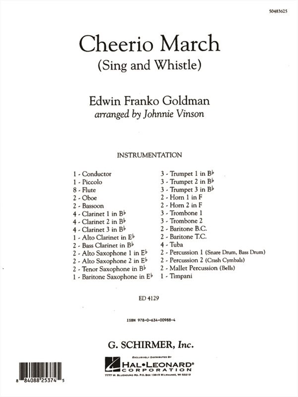 Cheerio March (Sing and Whistle)