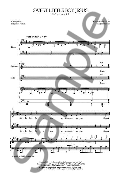 John Jacob Niles: Sweet Little Boy Jesus (Arr. Benjamin Harlan)