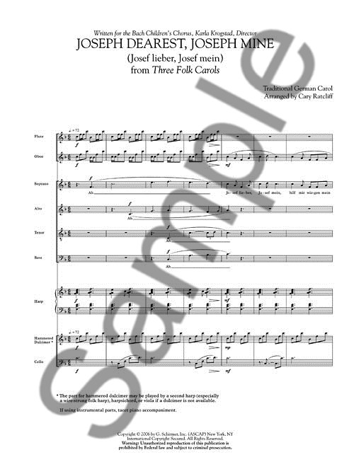 Arr. Cary Ratcliff: Joseph Dearest, Joseph Mine (Josef Lieber, Josef Mein)