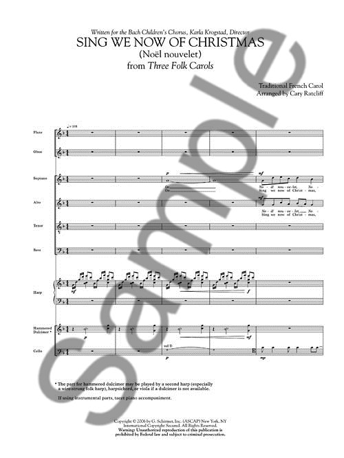 Arr. Cary Ratcliff: Sing We Now Of Christmas (Noël Nouvelet)