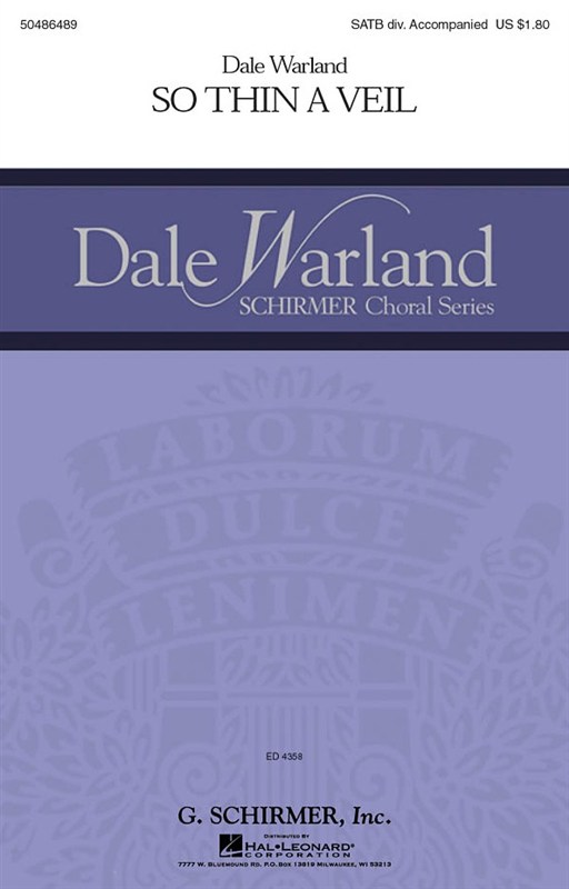 Dale Warland: So Thin A Veil