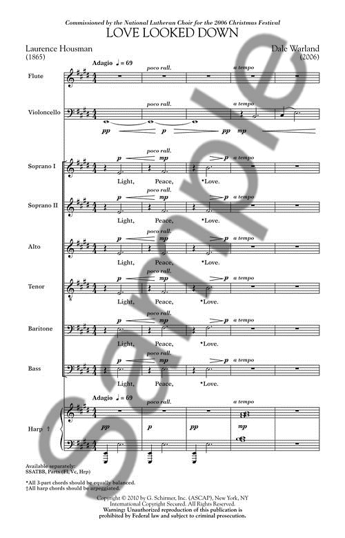 Dale Warland: Love Looked Down (Parts)