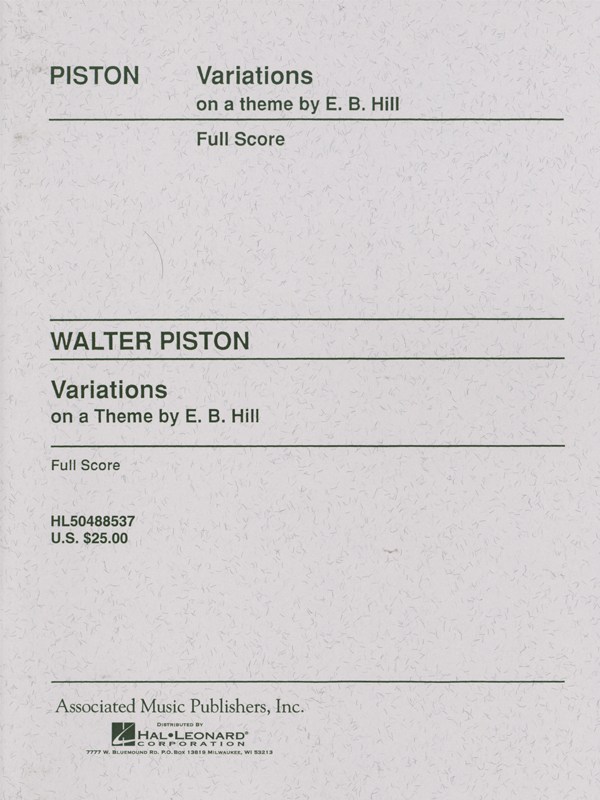 Variations on a Theme by Edward Burlingame Hill