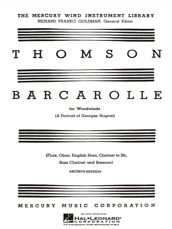 Barcarolle (A Portrait of Georges Hugnet)
