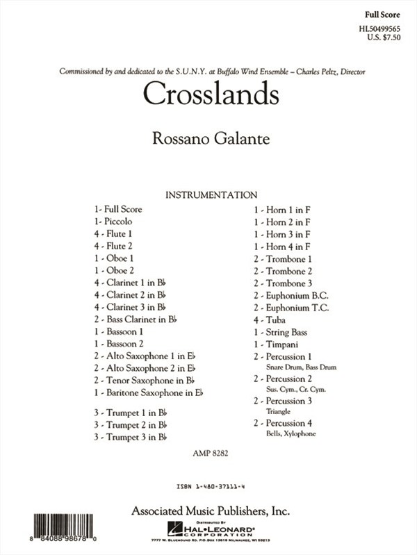 Galante Rossano Crosslands Score Only
