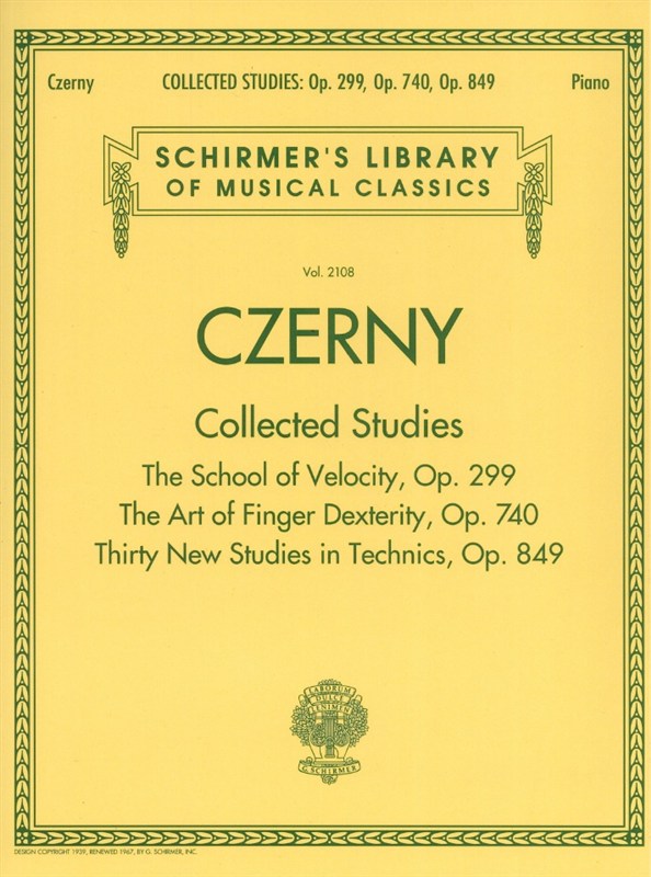 Schirmer's Library of Musical Classics - Czerny: Collected Studies – Op. 299, Op. 740, Op. 849