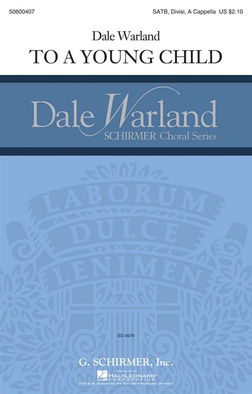 Dale Warland: To A Young Child