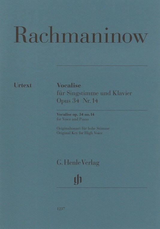 Sergei Rachmaninoff: Vocalise Op.34 No.14 For Voice And Piano