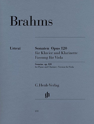 Johannes Brahms: Sonatas For Piano And Clarinet (Or Viola) Op.120, 1 and 2 (Version For Viola)