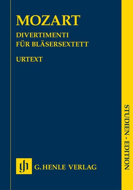 W. A. Mozart: Divertimenti For Wind Sextet (Study Score)
