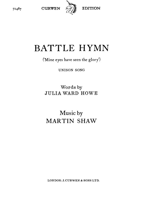 Shaw, M Battle Hymn Unison/Piano