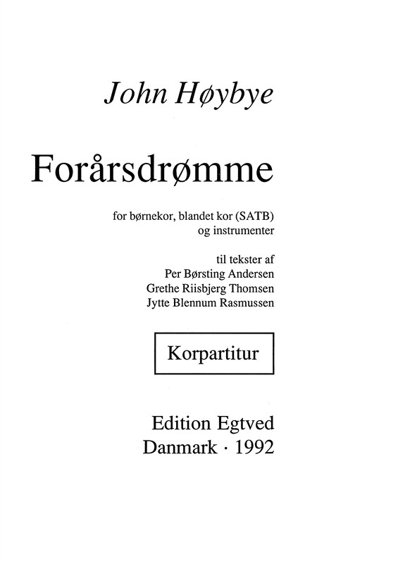 FORÅRSDRØMME, SATB