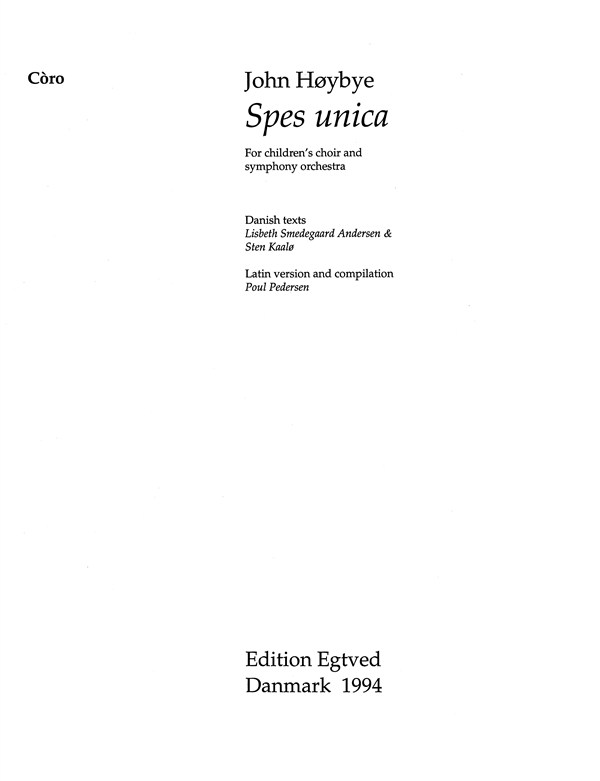 SPES UNICA, KORPART. LATIN