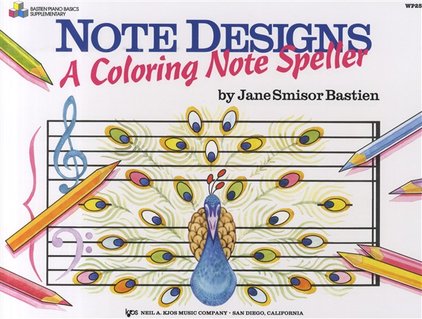 Jane Smisor Bastien: Note Designs - A Coloring Note Speller