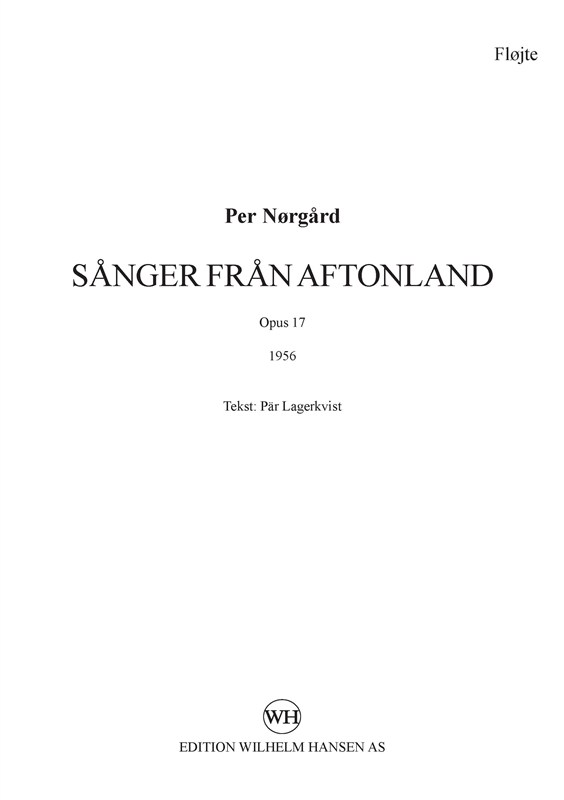 Sanger Fran Aftonland , Kopi
