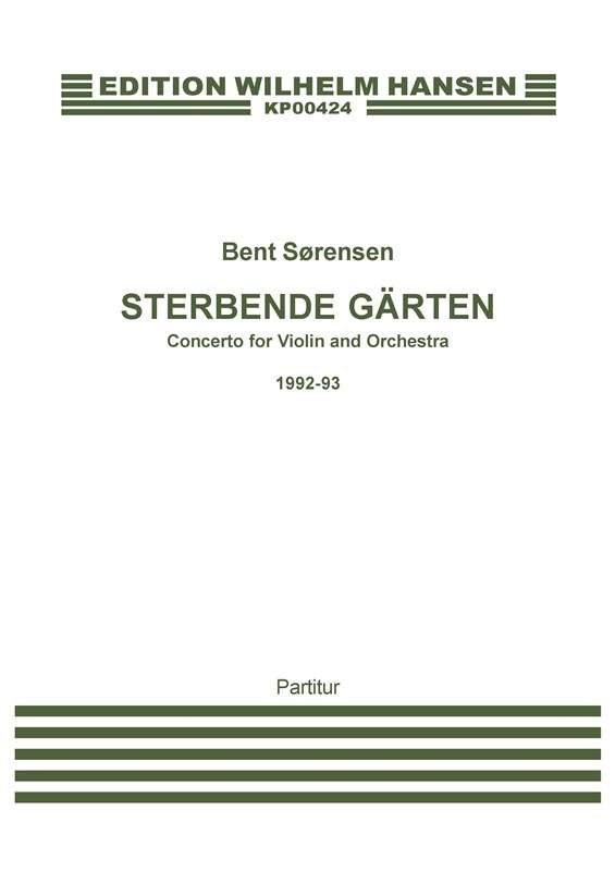 Bent Sørensen: Sterbende Garten (Score)