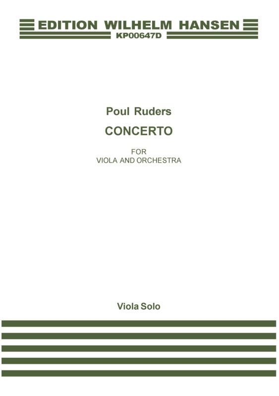 Poul Ruders: Concerto For Viola And Orchestra (Viola Solo)